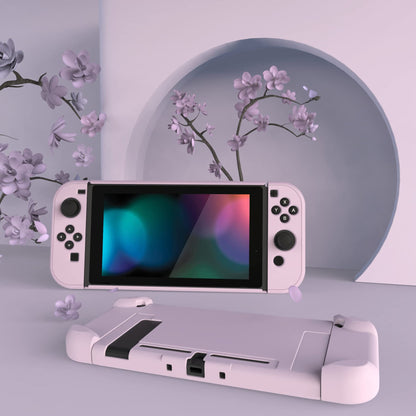 eXtremeRate Back Cover for Nintendo Switch - Hard Shell, Soft Touch, Cherry Blossoms Pink, Model NTP312