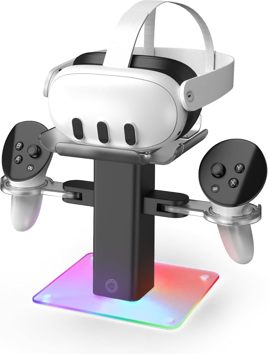 TicEaik Charging Display Stand Compatible with Quest 3s/ Quest 3/ Quest 2 VR Stand Holder, VR Headset Fast Charging Dock with LE