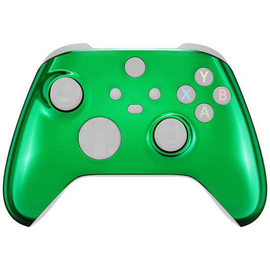 eXtremeRate Custom Shell for Xbox Wireless Controller - Chrome Green Faceplate Cover - Model FX3D406