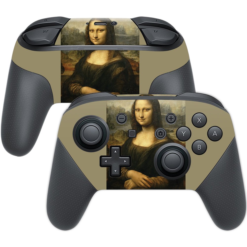 MightySkins Skin Compatible with Nintendo Switch Pro Controller - Mona Lisa | Protective, Durable, and Unique Vinyl Decal wrap C