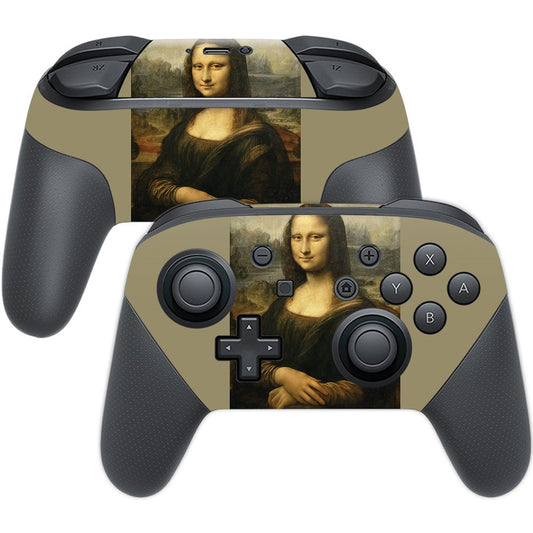 MightySkins Skin Compatible with Nintendo Switch Pro Controller - Mona Lisa | Protective, Durable, and Unique Vinyl Decal wrap C