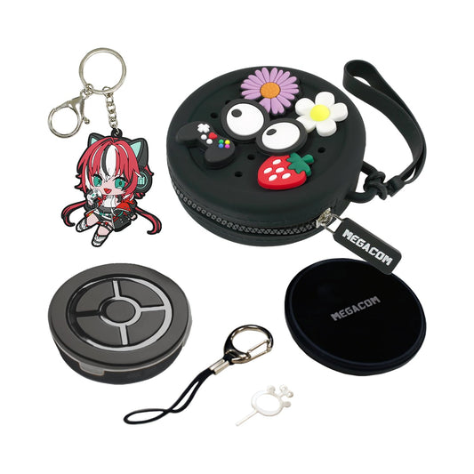 Megacom DuoMon3 PRO Pocket Auto Catcher, IPX7 Waterproof, Bluetooth 65ft, USB-C, Small, Black