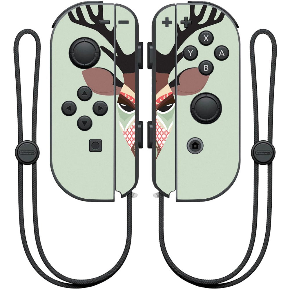MightySkins Skin Compatible with Nintendo Joy-Con Controller wrap Cover Sticker Skins Aztec Deer