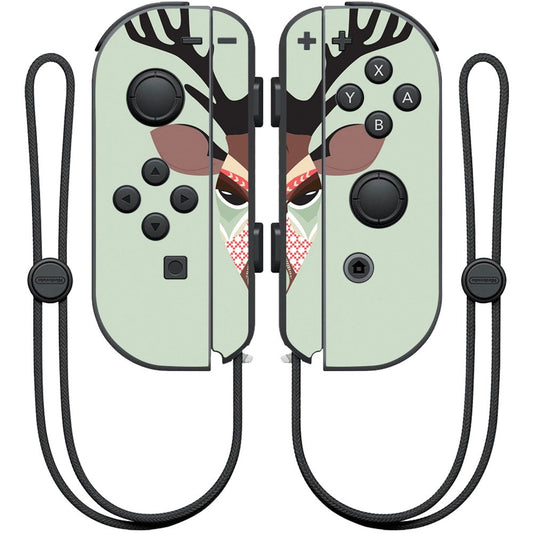 MightySkins Skin Compatible with Nintendo Joy-Con Controller wrap Cover Sticker Skins Aztec Deer
