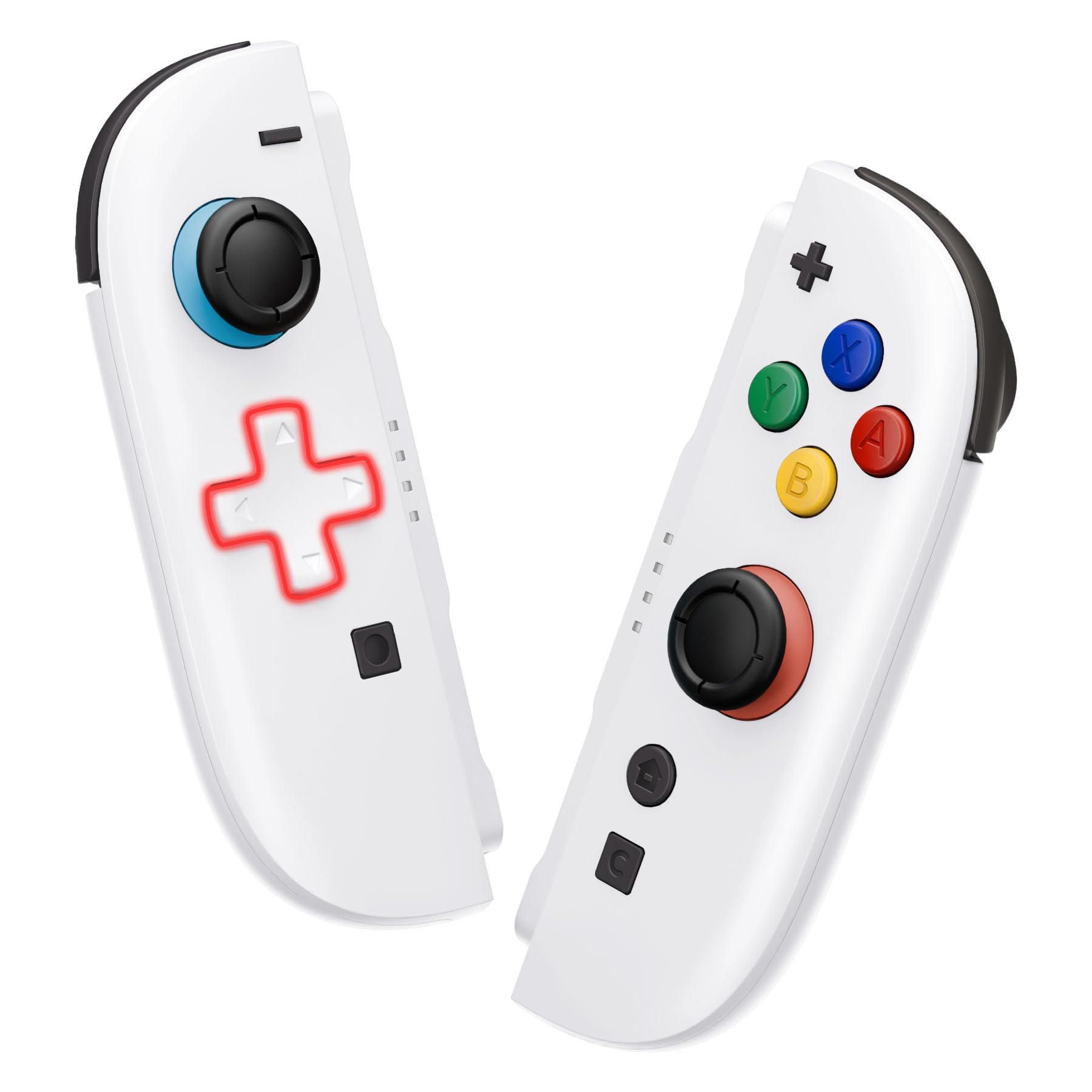 eXtremeRate DIY Replacement Shell (D-Pad Ver) Buttons for Joycon 2  Custom Full Set Housing + Decorative Strips + Middle Bracket + Buttons for Nintendo Switch 2 Controller - Deluxe Version - White