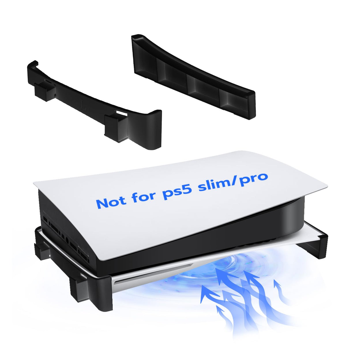 Mcbazel Horizontal Stand for PS5  Base Stand Accessories Compatible with PlayStation 5 Disc & Digital Editions - Black (NOT for PS5 Slim/Pro)