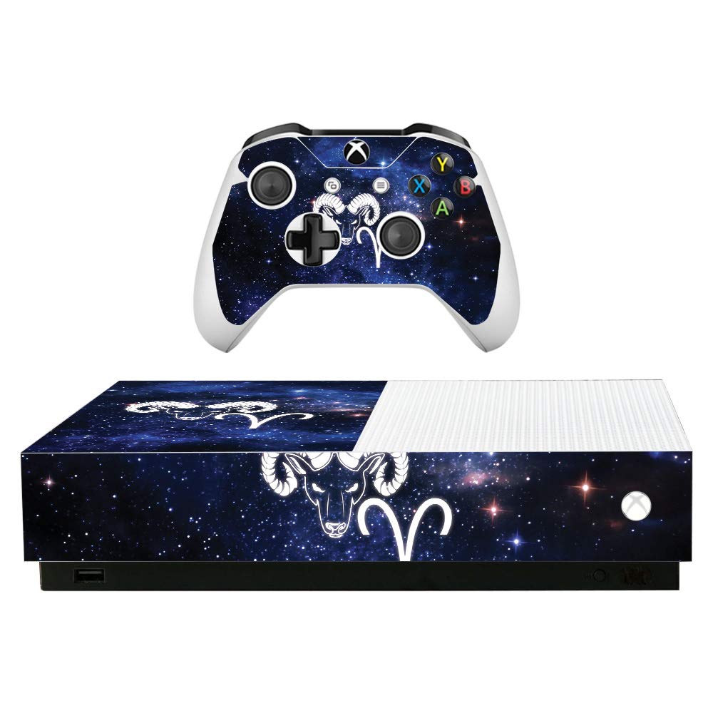 MightySkins Skin for Microsoft Xbox One S All-Digital Edition - Aries | Protective  Durable  and Unique Vinyl Decal wrap Cover | Easy to Apply  Remove  and Change Styles | Made in The USA