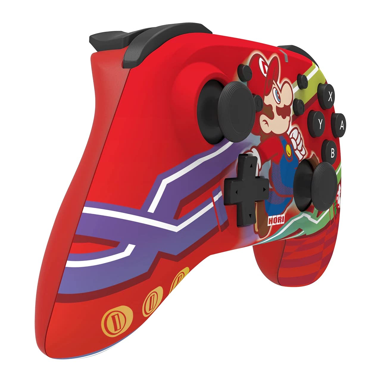 HORI Nintendo Switch Wireless HORIPAD Controller - Super Mario Edition, Red, Model NSW-310U, Officially Licensed By Nintendo