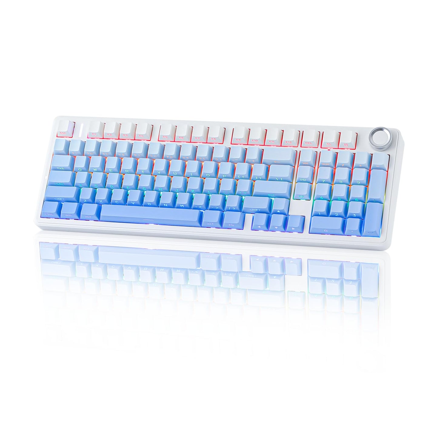 EPOMAKER X Aula F99 PRO Wireless Gaming Keyboard with 8000mAh Battery  Hot Swappable Creamy Keyboard  2.4GHz/Type-C/BT5.0  NKRO  RGB Backlit for Win/Mac/Gaming (Blue Gradient)