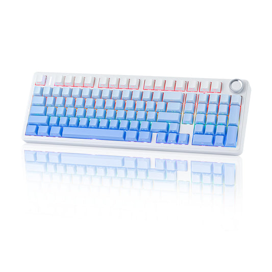 EPOMAKER X Aula F99 PRO Wireless Gaming Keyboard with 8000mAh Battery  Hot Swappable Creamy Keyboard  2.4GHz/Type-C/BT5.0  NKRO  RGB Backlit for Win/Mac/Gaming (Blue Gradient)