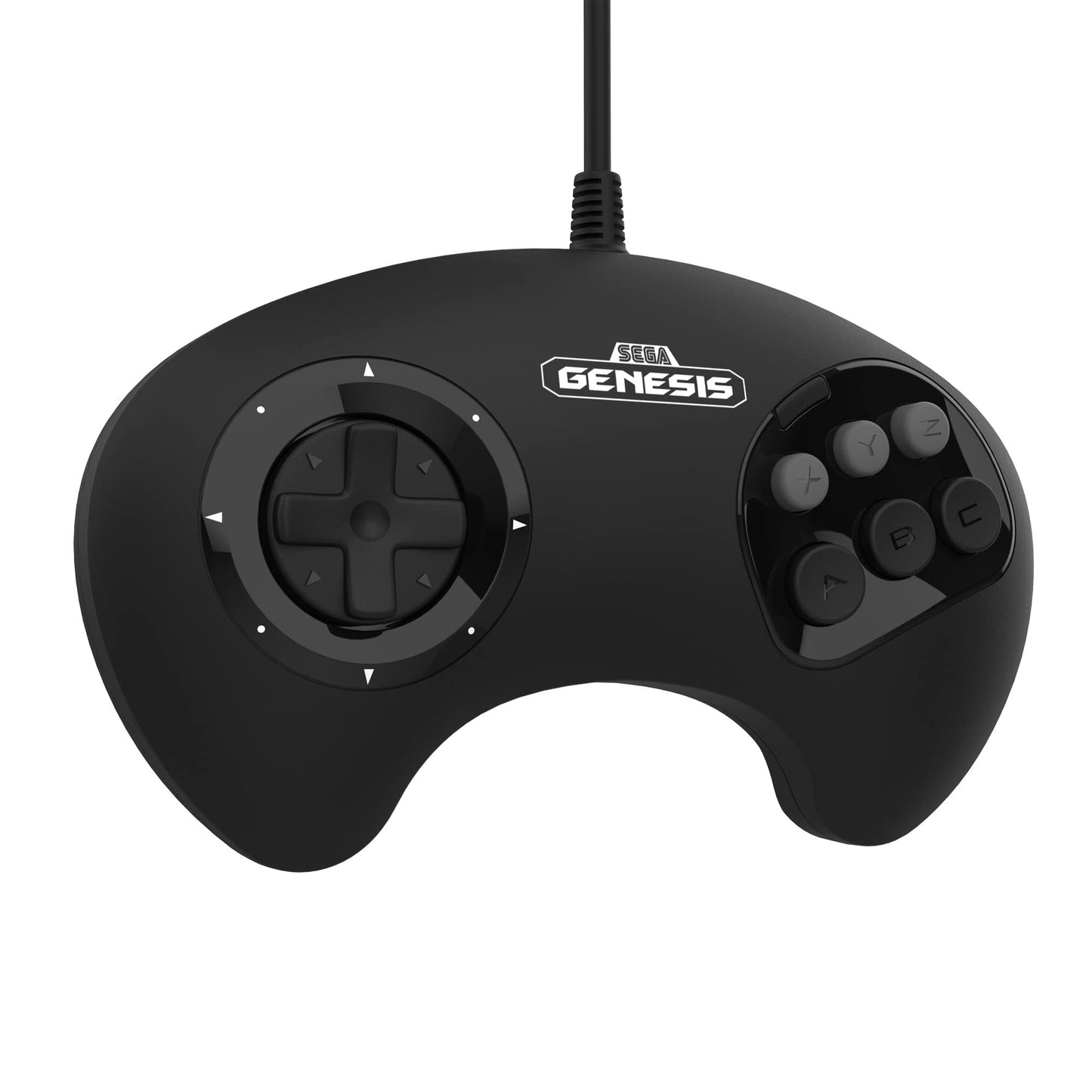 Retro-Bit BIG6 Controller Pad for SEGA Genesis - Black - Original Port Classic Gaming Accessory