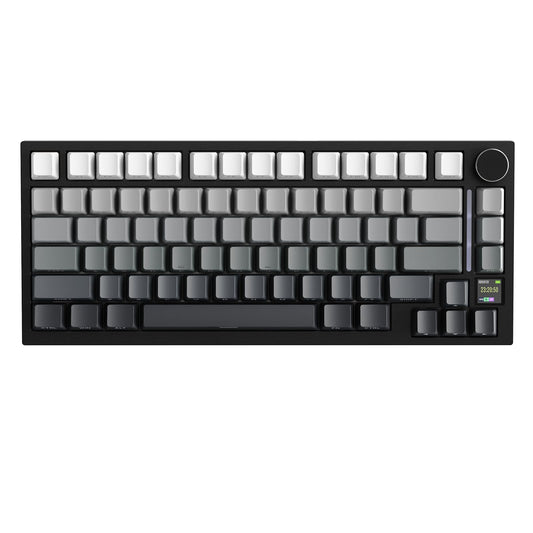 ATTACK shark design X820 Ultra 75% Wireless Gaming Mechanical Keyboard Hot-Swappable Gasket Mount RGB Backlit BT/2.4G/Wired Custom Keyboard with Smart TFT Display&Knob QMK Driver-Moonlit Night&shark design Switch
