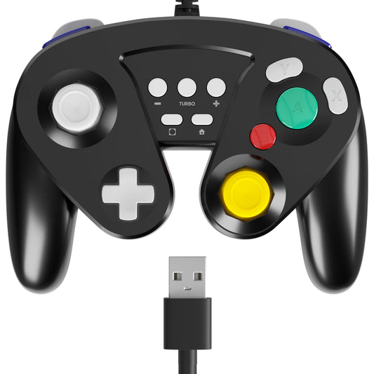 TalkWorks Wired GameCube Controller - Gaming Controller Compatible with Nintendo Switch - USB-A Connection - Nintendo Switch Con