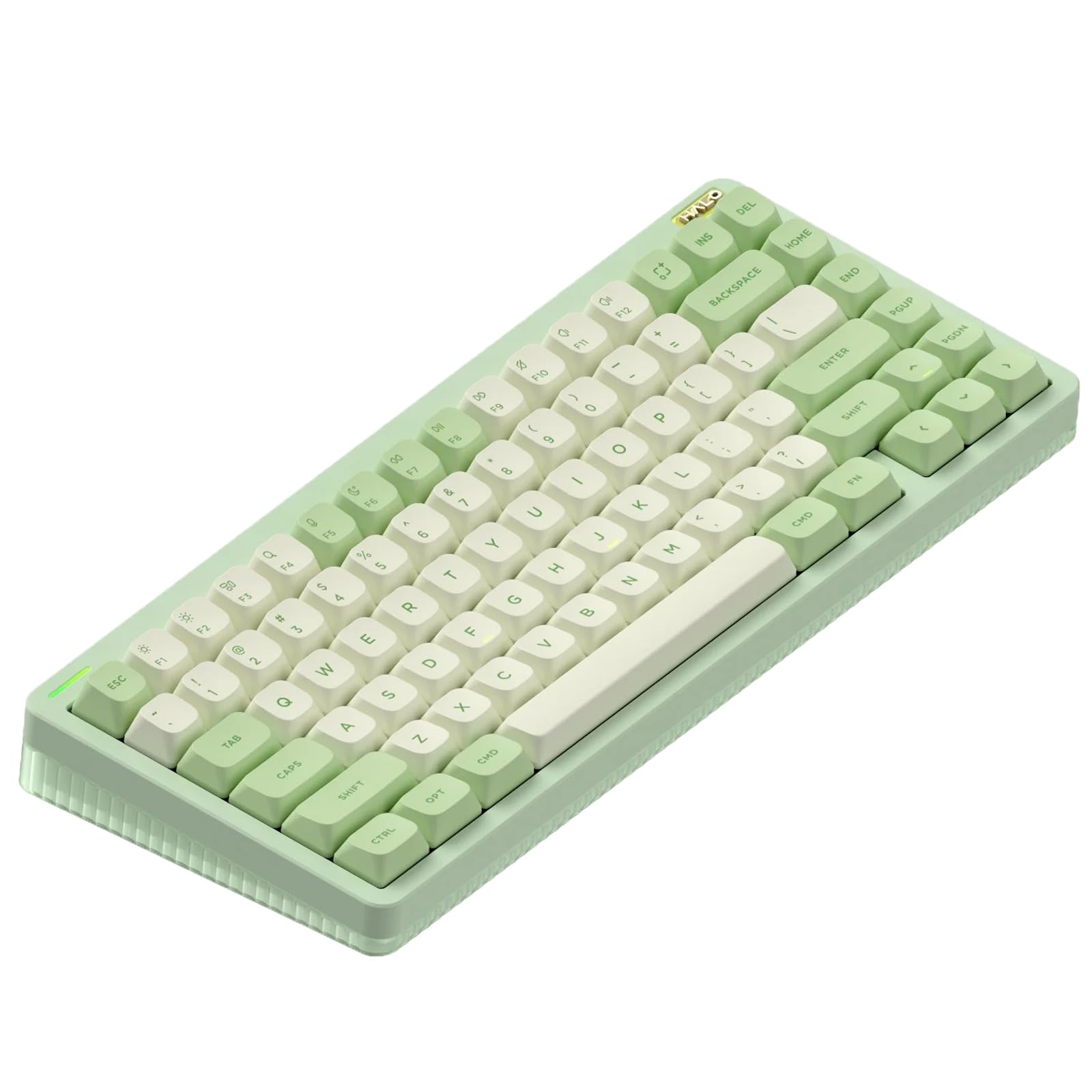 nuphy Halo75 V2 Mechanical Gaming Keyboard - 75% Wireless, Hot Swappable, RGB Backlit, Lemon (55gf), Green