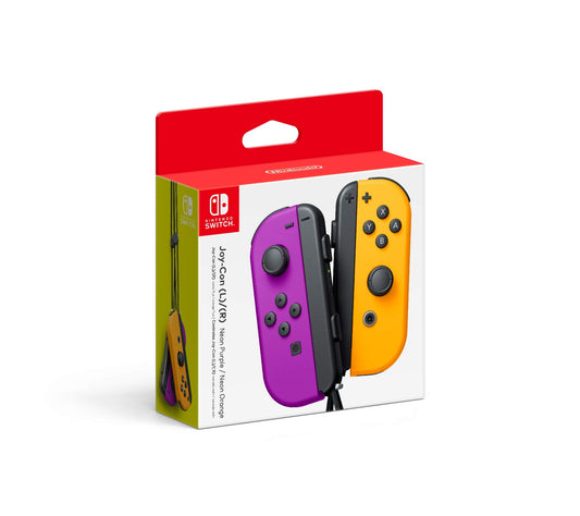 Nintendo Joy-Con Controllers - Neon Purple/Orange - L-R - Switch