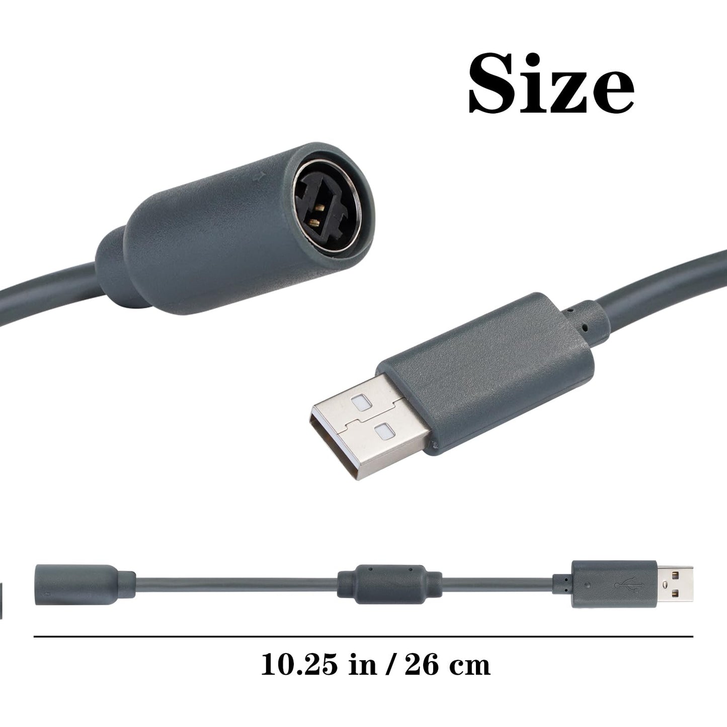 CSDWELL USB Breakaway Cable for Logitech & Thrustmaster Wheels, Model KB26, Grey