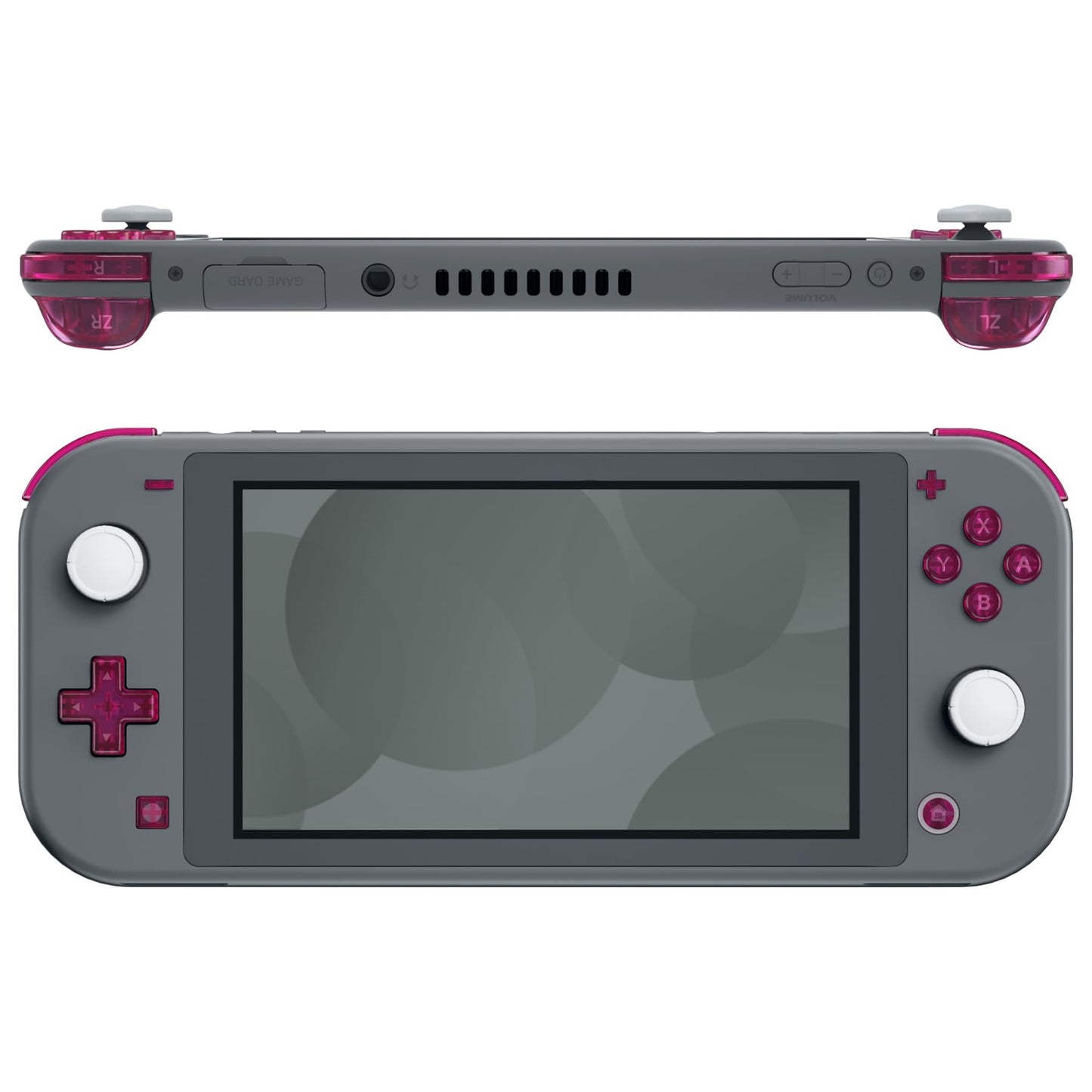 eXtremeRate Clear Candy Pink Replacement ABXY Home Capture Plus Minus Keys Dpad L R ZL ZR Trigger for Nintendo Switch Lite  Full Set Buttons Repair Kits with Tools for Nintendo Switch Lite