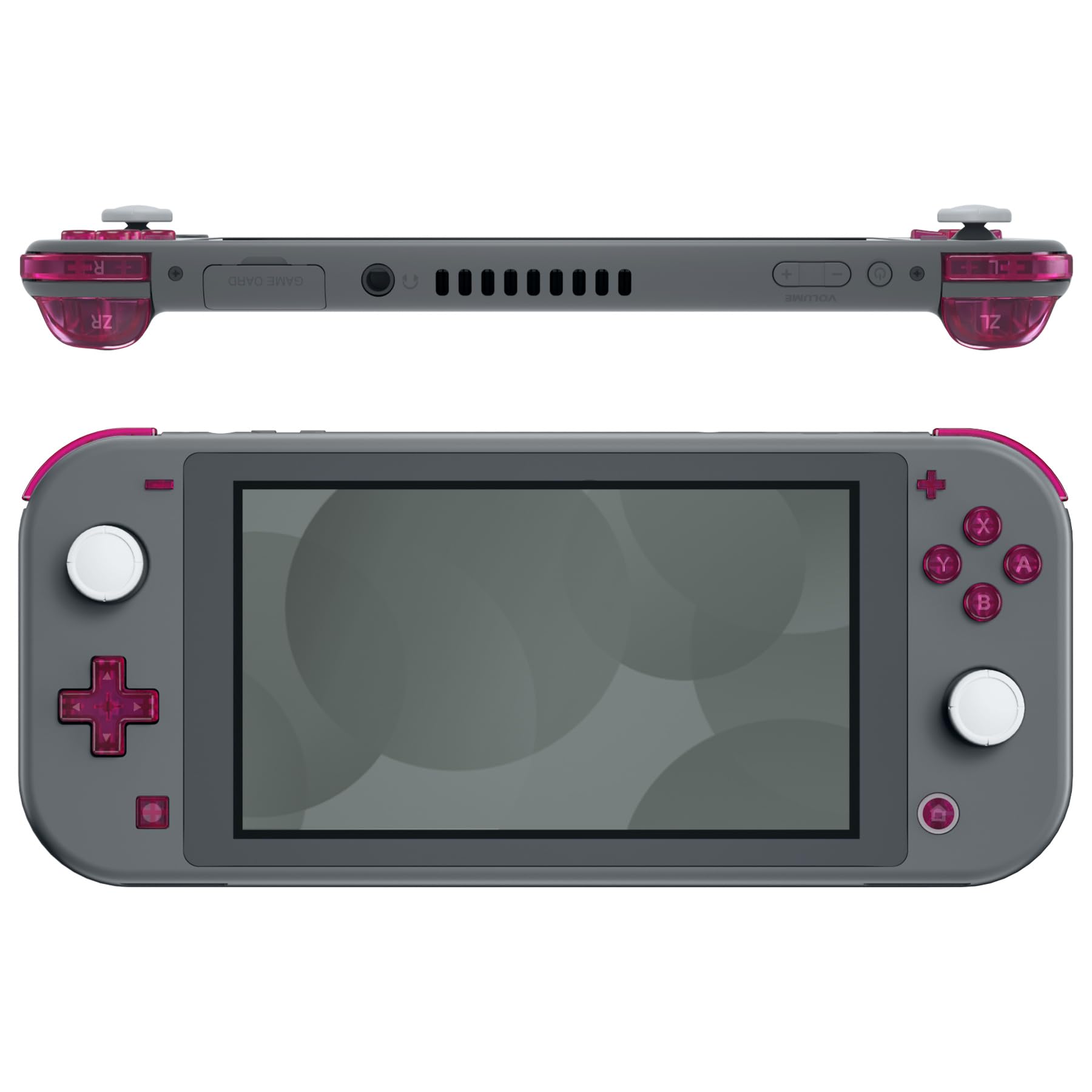 eXtremeRate Clear Candy Pink Replacement ABXY Home Capture Plus Minus Keys Dpad L R ZL ZR Trigger for Nintendo Switch Lite  Full Set Buttons Repair Kits with Tools for Nintendo Switch Lite
