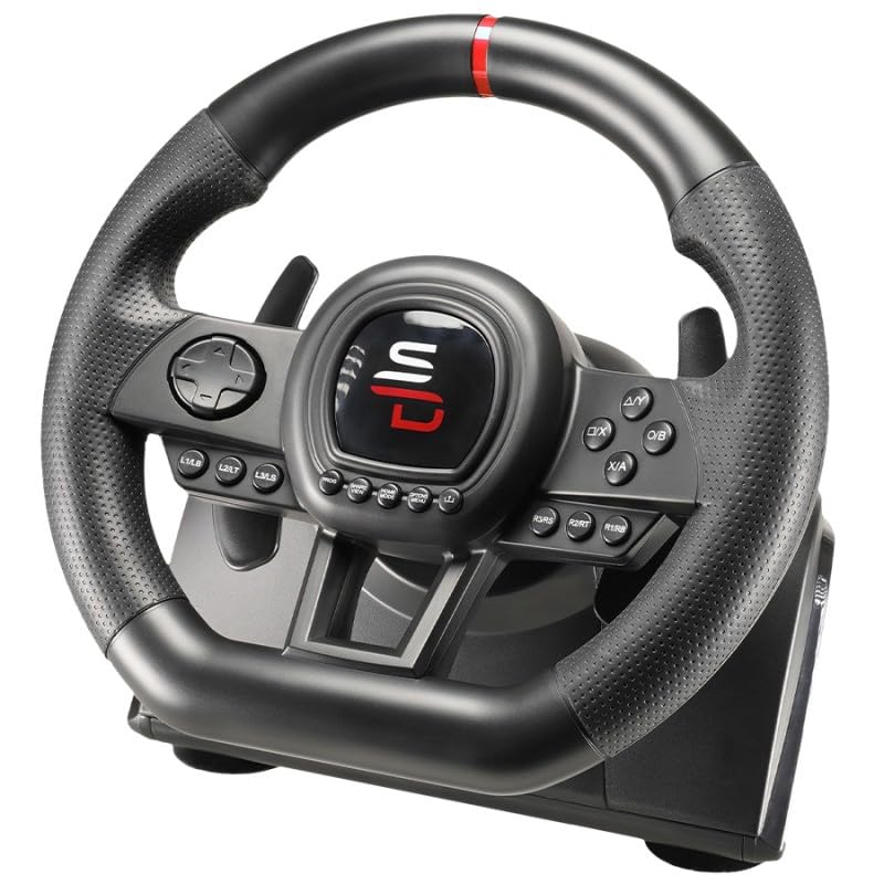 SUBSONIC Superdrive GS650-X Racing Wheel with Manual Shifter & 3 Pedals for Xbox Series X/S, PS4, Xbox One - Black & Silver