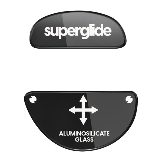 Pulsar Gaming Gears Superglide Mouse Feet - Ultra Strong Glass, Smooth, Durable, Zowie EC Series, Black, Model ZECSGB