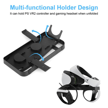 OCTODER PS5 Slim Console Stand with Headset & Controller Hooks, Black, Model E498970-Y001536713FBA