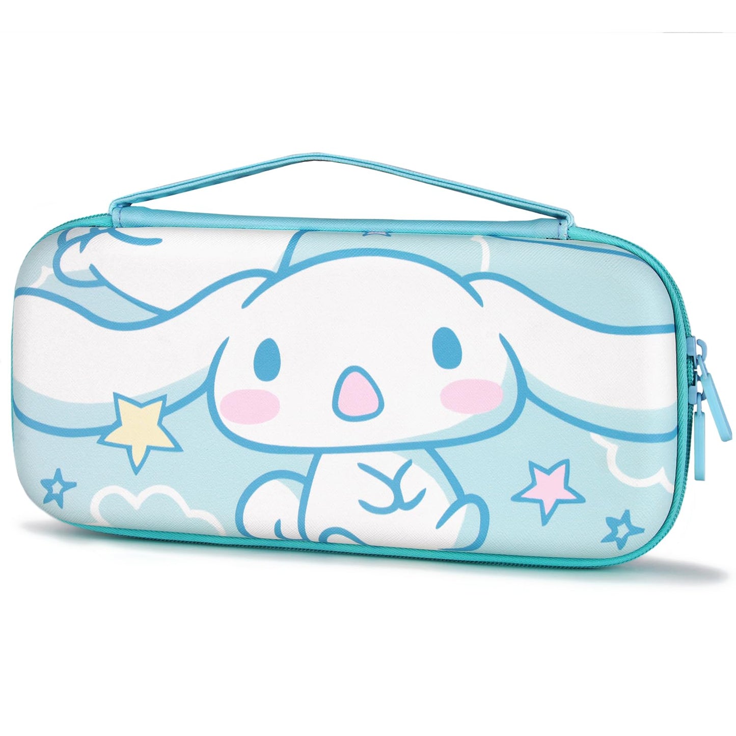 TIKOdirect Carrying Case for Nintendo Switch & OLED Mode  Cute Portable Tpartyl Bag with 10 Game Card sections Inner Storage Bag for Nintendo Switch Console Joy-Con & Accessories  Blue