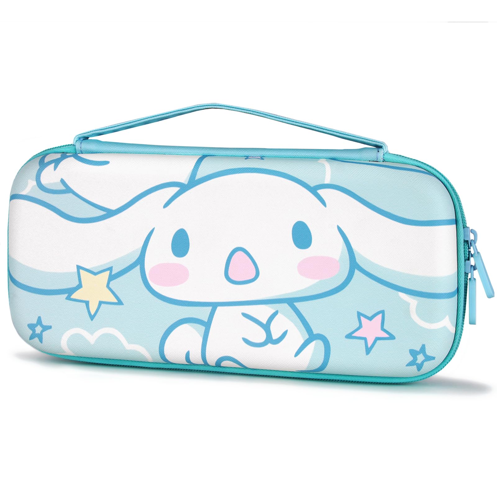 TIKOdirect Carrying Case for Nintendo Switch & OLED Mode  Cute Portable Tpartyl Bag with 10 Game Card sections Inner Storage Bag for Nintendo Switch Console Joy-Con & Accessories  Blue