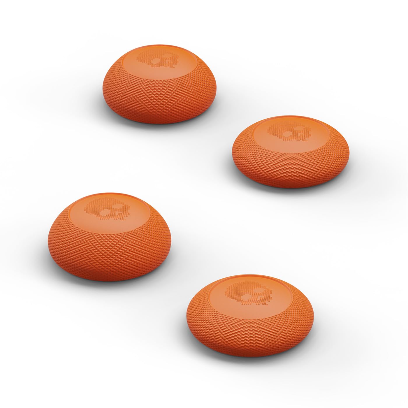 Skull & Co. Convex Thumb Grips Set: Skin  CQC Joystick Cap Analog Stick Cap for Nintendo Switch Pro Controller & PS5 / PS4 / Slim/Pro Controller- Candy Orange  2 Pairs (4pcs)