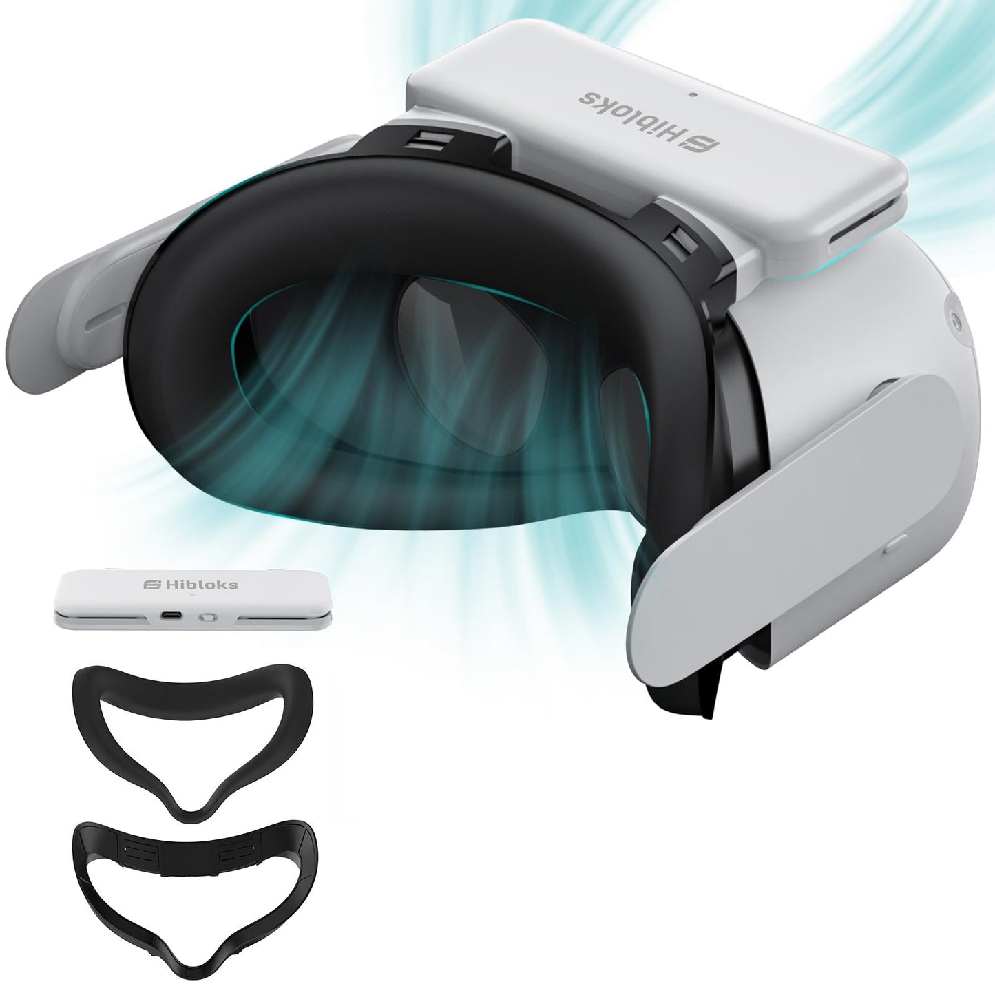 Hibloks Quest 2 Fan Cooling Mask for Meta/Oculus Quest 2 Accessories  Circulated Ventilation Eliminates Glasses Fogging Defogger (Soft Lycra Cotton Mask)