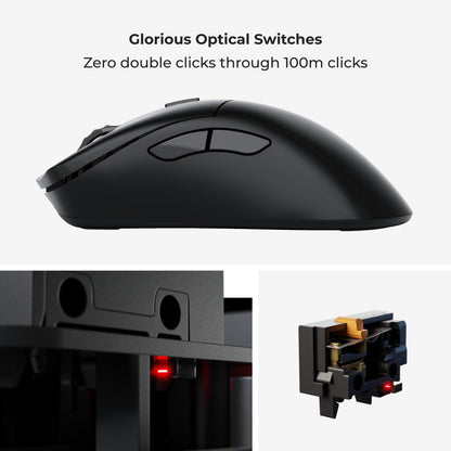 Glorious Gaming Model D 2 PRO Wireless Mouse - 2.4GHz, 26K DPI, Ultralight 60g, Ergonomic Design, Black