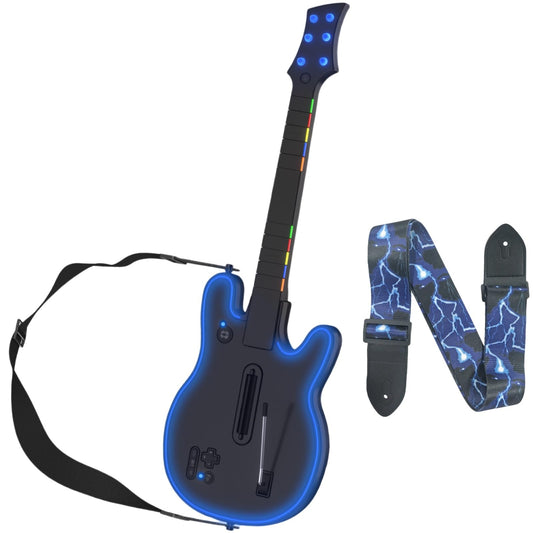 Lyvix Wireless Guitar Hero Controller (RGB Lighting): Compatible with PS4/PS3/PC & Games Including Guitar Hero 3/4/5, Rock Band 