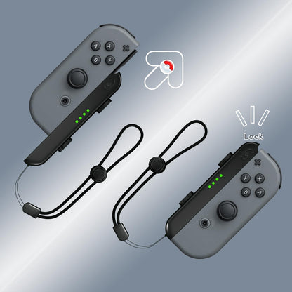 Lonxmovs Joycon Wrist Straps - 2 Pack Replacement Accessories for Nintendo Switch, Black