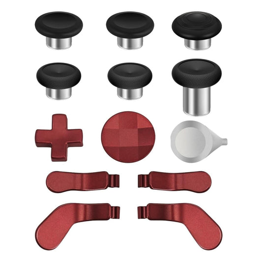 TNP 13 in 1 Accessories for Xbox Elite Controller Series 2 - Component Pack Kit Metal Thumbsticks  Paddles  D-Pads  Tool  Magnetic Replacement Parts for Xbox One Elite Controller Series 2 Core  Red