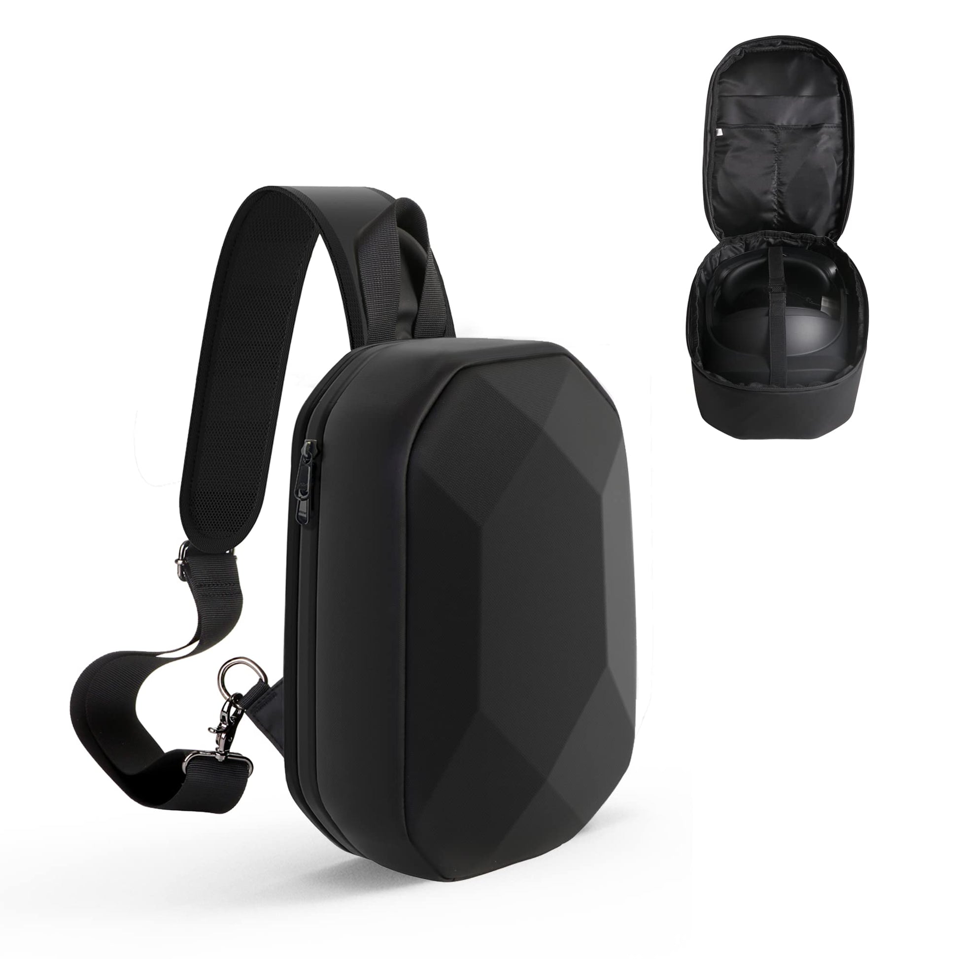 Hard Carrying Case for Meta Quest 3 JSVER Black Backpack Tpartyl Case for Oculus 3S/ Quest 3/ Quest 2 VR Gaming Accessories Compatible with fine design Straps