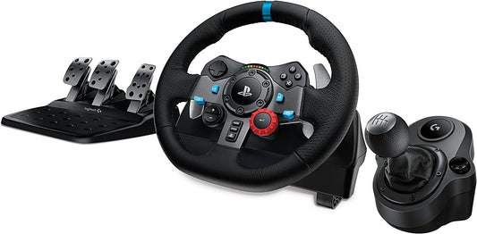 Logitech G29 Driving Force Race Wheel G Driving Force Shifter Bundle for PS3 and PS4 (Renewed)