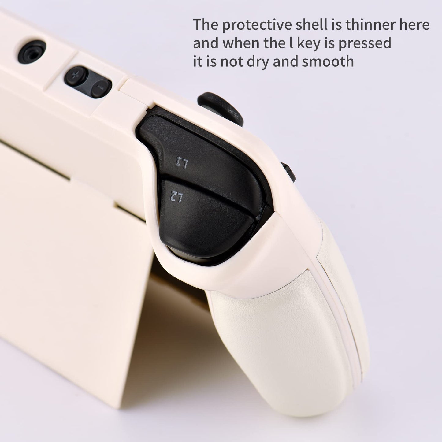UYIYE Steam Deck Kickstand Case - TPU Material, White Color, Model STCASE-FT009