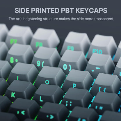 RK ROYAL KLUDGE R87 Pro Wireless 75% RGB Mechanical Gaming Keyboard - Bluetooth/2.4G/Wired, Grey, Hot Swappable Linear Switch