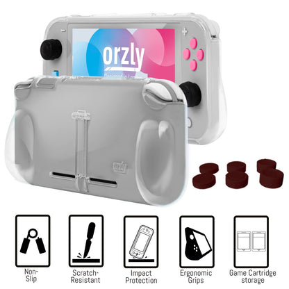 Orzly Switch Lite Accessories Bundle - Case, Screen Protector, USB Cable, Grip Case, Headphones, Z&Z Edition, Model 9ORZPACK