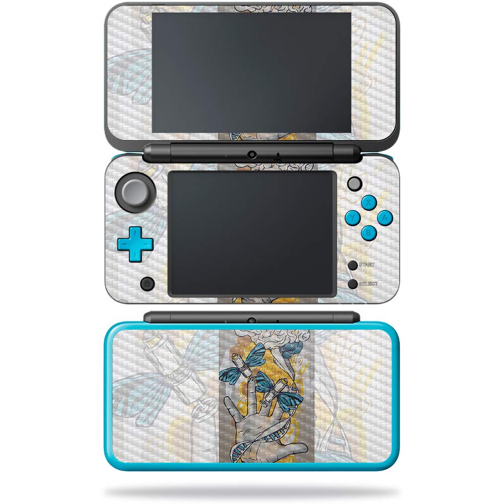 MightySkins Carbon Fiber Skin for Nintendo New 2DS XL - Black Hole | Protective  Durable Textured Carbon Fiber Finish | Easy to Apply  Remove  and Change Styles | Made in The USA