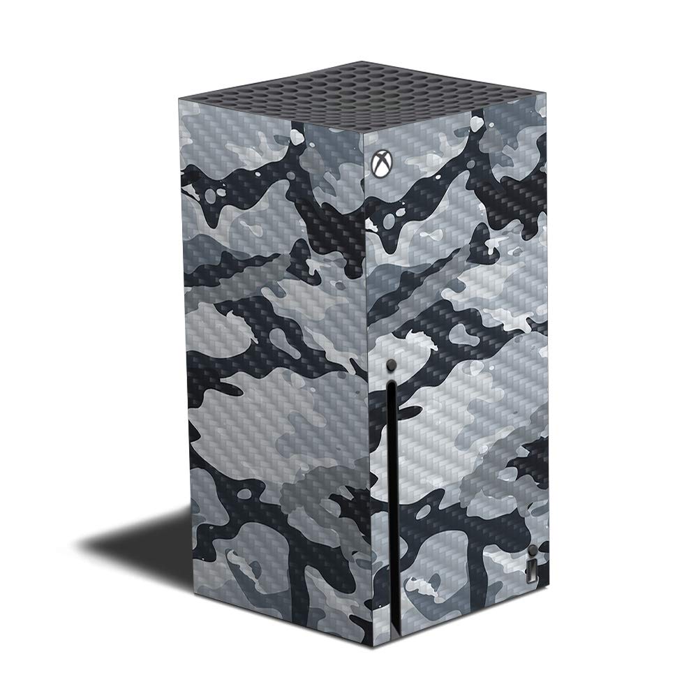 MightySkins Carbon Fiber Skin Compatible with Xbox Series X - Gray Camouflage | Protective  Durable Textured Carbon Fiber Finish | Easy to Apply | Made in The USA