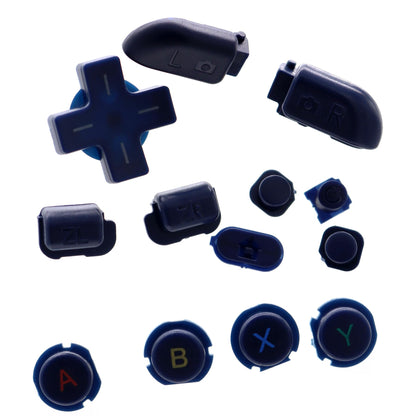 Deal4GO ABXY Button Replacement Set for Nintendo New 3DS XL - Blue, Includes LR/ZL/ZR/Home/Start/Power/Select Buttons