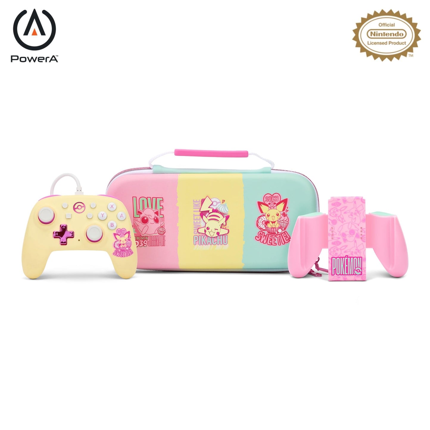 PowerA Nano Wired Controller with Comfort Grip - Pokemon: Sweet Assortment, Protection Case for Nintendo Switch Systems, OLED Mo