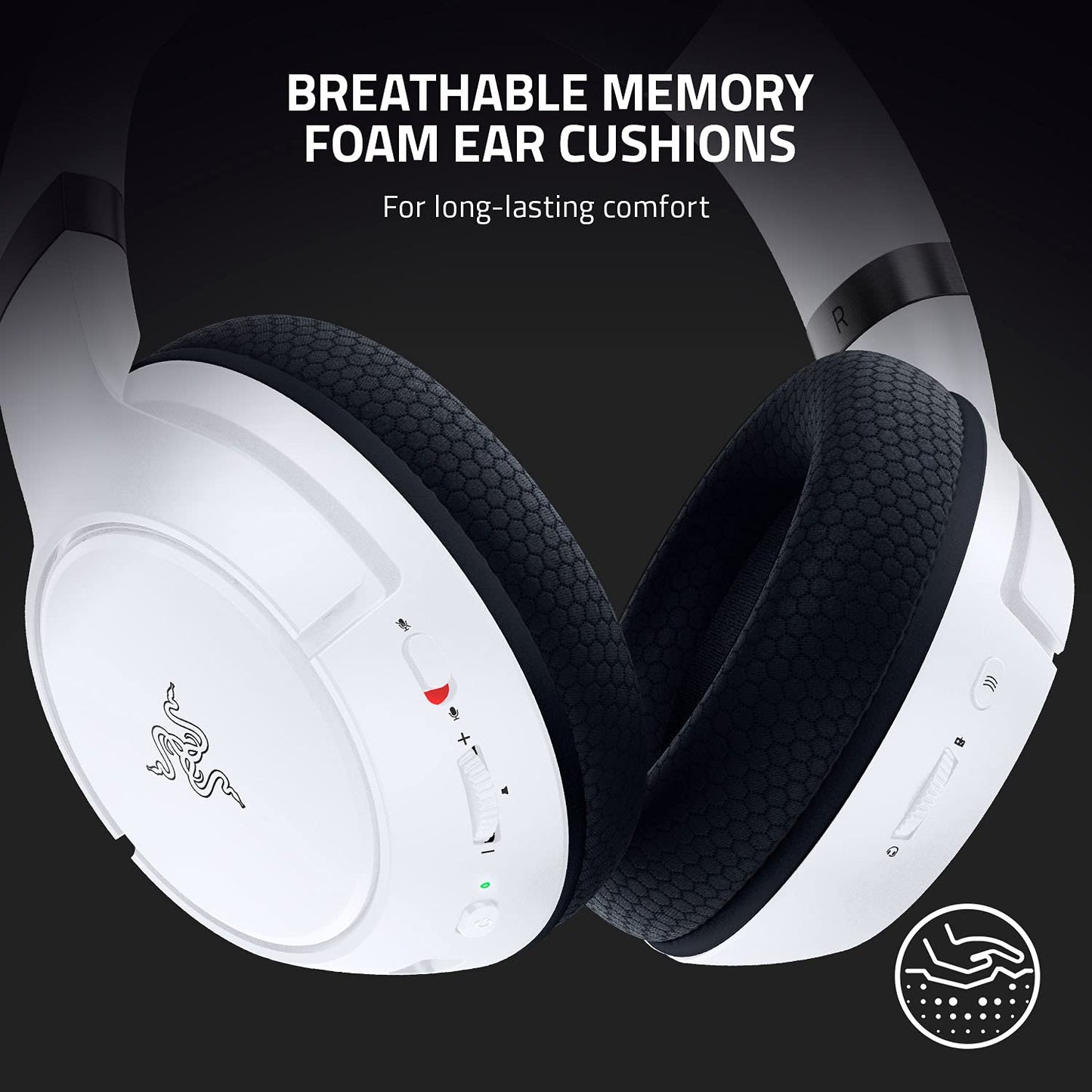 Razer Kaira Wireless Gaming Headset for Xbox - Triforce 50mm Drivers, Cardioid Mic, White, Model RZ04-03480200-R3U1