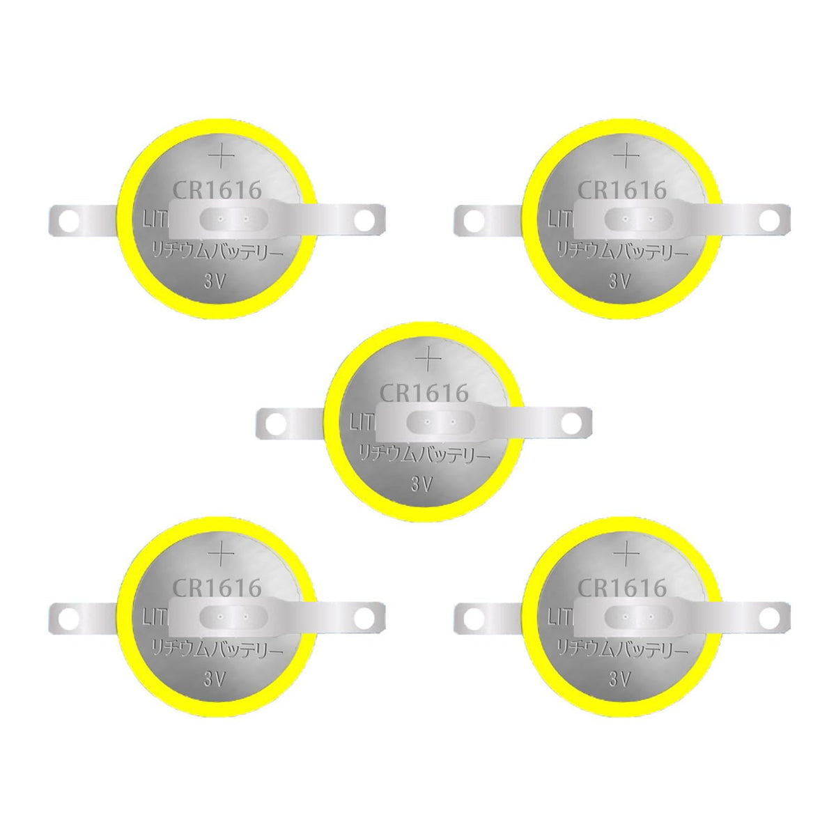 DIDODI 5 Pack Tabbed CR1616 Battery with Solder Tabs 1616 3V Lithium Batteries for Gameboy refill unit Replacement Battery