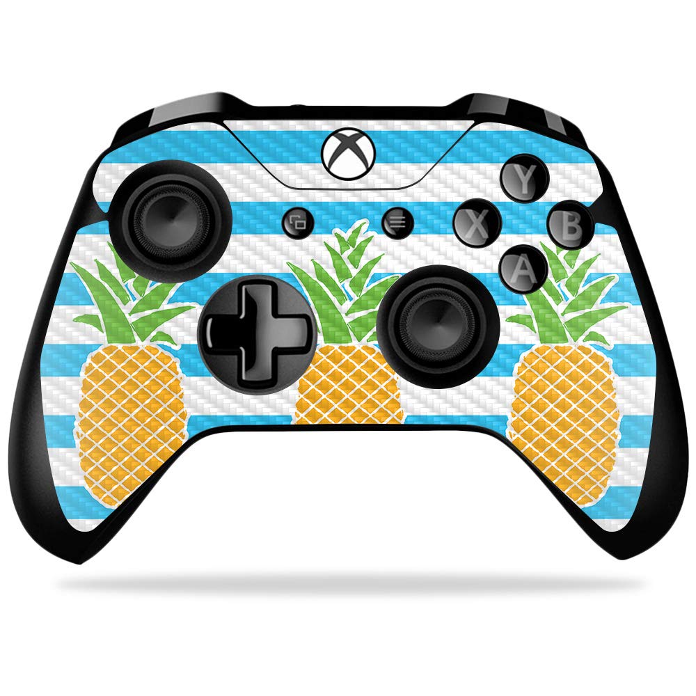 MightySkins Carbon Fiber Skin for Microsoft Xbox One X Controller - Beach Towel | Protective  Durable Textured Carbon Fiber Finish | Easy to Apply  Remove  and Change Styles | Made in The USA