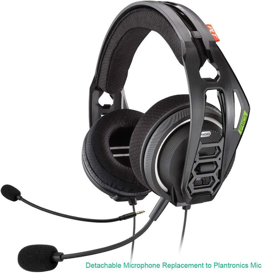 Smays Microphone Replacement for Rig 400 Gaming Headset - 3.5mm Detachable Mic - Black - Compatible with PS4