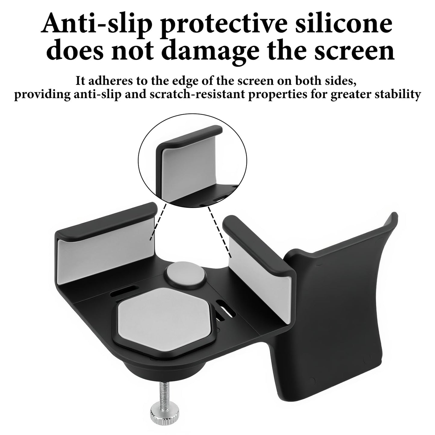 GEEKRIA Clamp-On Headphone Holder for Monitor, Screen-Mount, Black, 2 Pack, Compatible with Sennheiser, Bose, Beats, Razer, HyperX