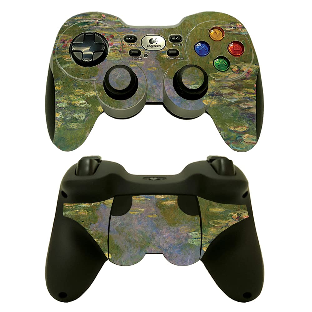 MightySkins Skin Compatible with Logitech Wireless Gamepad F710 - Water Lilies | Protective  Durable  and Unique Vinyl Decal wrap Cover | Easy to Apply  Remove  and Change Styles | Made in The USA