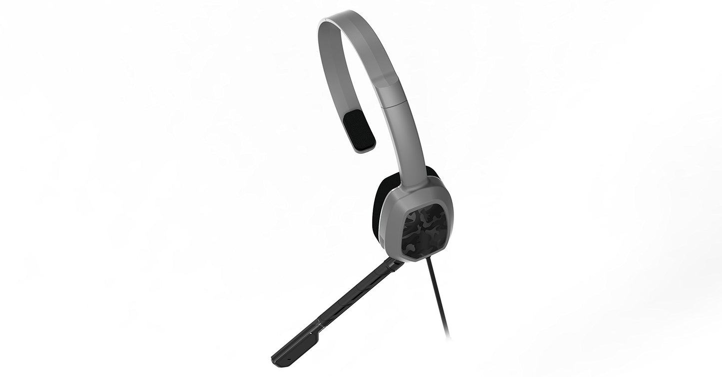 PDP Gaming LVL1 Wired Chat Headset - Noise Cancelling Mic, Grey Camo, Xbox One