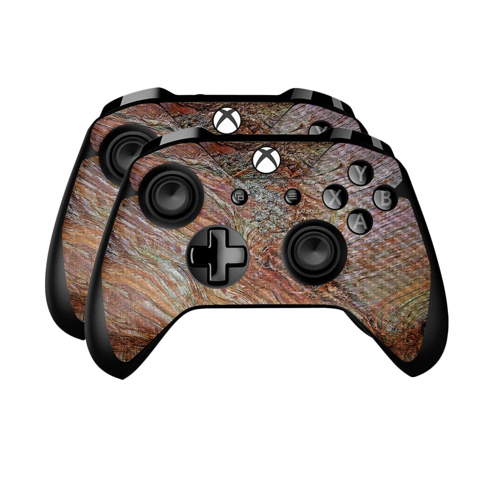 Carbon Fiber Skin Compatible with Microsoft Xbox One Controller (2 Pack) - Woodlands - Premium 3M Vinyl Protective Wrap Decal Cover - Easy to Apply | Crafted in The USA by MightySkins